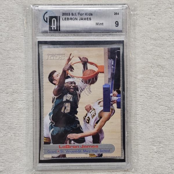 2003 Sports Illustrated for Kids LeBron James Rookie Card (#264), Professionally Graded a Mint 9