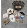 Image 1 : Vintage Collectables Including Lace Collar, Boxes, Baby Bib, Bonnet & Shoes, Hair Combs, & More