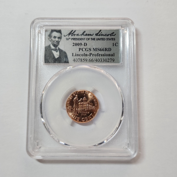PCGS Graded MS66RD U.S. 2009-D Lincoln-Professional Cent 