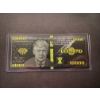 Image 1 : Rare Donald Trump Campaign Diamond Gold Foil .999999 - 24K Gold Note In Protective Holder - Mint 
