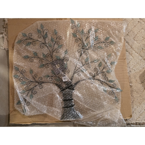 Metal Family Tree Wall Hanging with Small Picture Frames (not Pictured)
