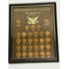Image 1 : Framed Collection of Lincoln Memorial Cents, Various Years, FV $.29