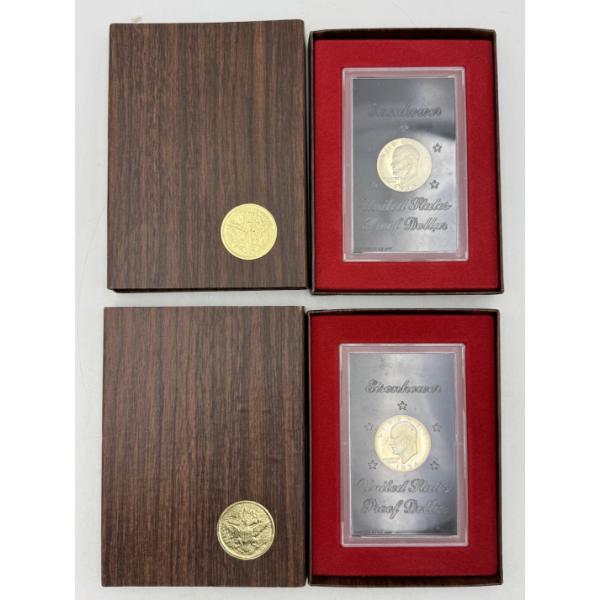 Lot of (2) United States Eisenhower Silver Proof Dollars