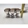 Image 6 : Silver-Plated Items: 2 Serving Trays and 6 Small Goblets - TW: 2.0lbs
