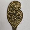 Image 2 : 1968 Danish A. Michelsen Sterling Silver Gold Plated Enamel Henry Heerup Christmas Spoon (46.7g)