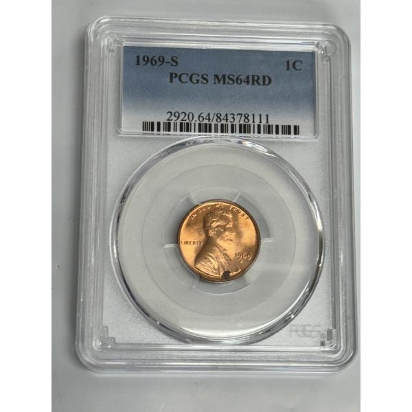 PCGS Graded 1969-S Penny Enclosed In A Case - Mint Condition