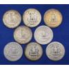 Image 4 : Lot of 8 Assorted Year 90% Silver Washington Quarters, FV $2.00