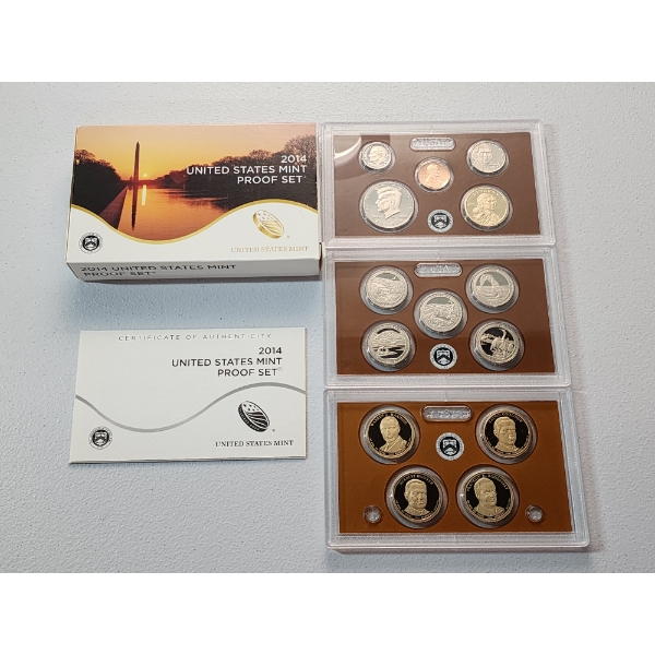 2014-S United States Mint 14-Coin Proof Set - Original Box & CoA