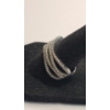 Image 2 : Sterling Silver Multi-Row Crossover Statement Ring - Size 8 - Weight: 4.7g