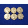 Image 1 : x6 Assorted Canadian 80% Silver Quarters ASW: 0.15oz Each / Total: 0.90oz