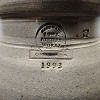 Image 2 : Rowe Pottery Works 1993 Handmade Crock or Jar Ft. Painted Basket Image~ Standing About 7 Inches Tall