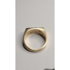 Image 6 : Vintage EMP Men's 10K Yellow Gold CTO Geometric Signet Ring With Diamonds - Size 11.5 - Weight 13.7g
