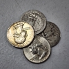 Image 1 : Four Assorted United States 90% Silver Quarters ~ $1.00 Face Value 