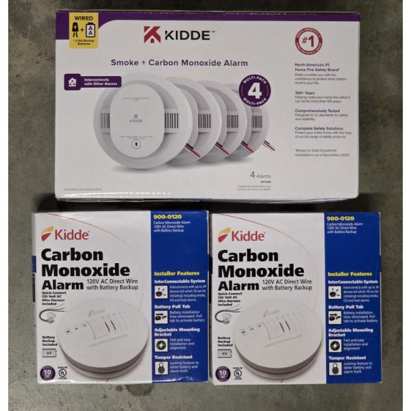 Brand New- 4 New Kiddie Smoke Detectors & 2 CO2 Detectors
