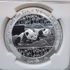 Image 9 : NGC PF70 ULTRA CAMEO Graded Smithsonian Institution 2014 China 1 Oz .999 Silver Panda Official Mint 