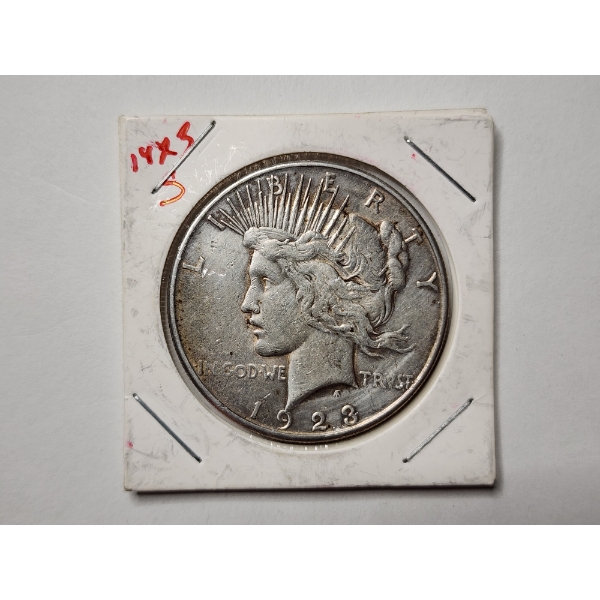 UNITED STATES 1923-S SILVER PEACE DOLLAR WITH UNIQUE RIM TONING ~ Minted at the San Francisco Mint