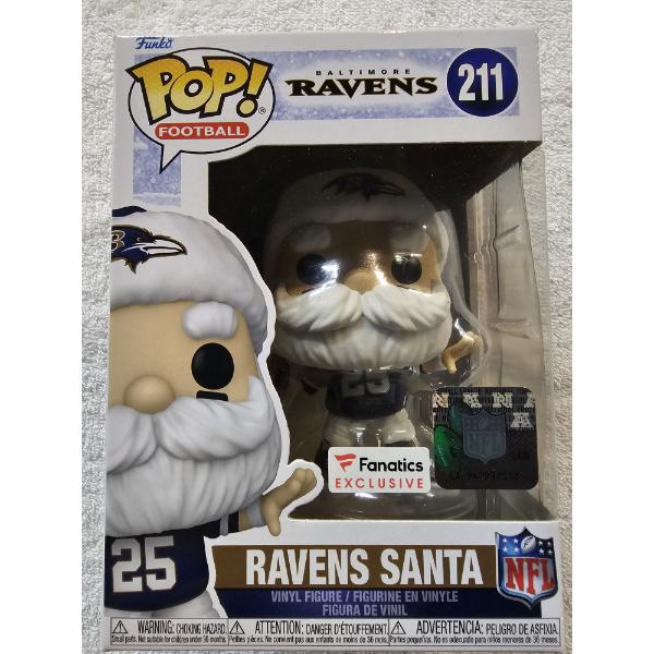 Funko Pop! Football #211 - Baltimore Ravens Santa - NFL Licensed - Fanatics Exclusive Edition 
