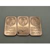 Image 1 : Three Walking Liberty Design 1 AVDP oz .999 Fine Copper Bars