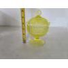 Image 8 : Uranium Glass Candy Dish Standing About 6 Inches Tall - Incredible Condition & Magnificent Glow!