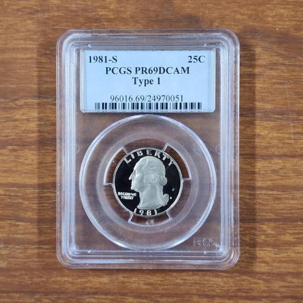 PCGS PR69DCAM Type 1 United States 1981-S Proof Quarter