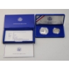 Image 1 : 1986 United States Liberty Coin Set: Half Dollar Proof & Silver Dollar 