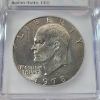Image 2 : PCG Graded MS66 United States 1978-D Eisenhower Dollar Signed by Austin Hutto