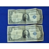 Image 1 : x2 U.S. $1 Dollar Bill Silver Certificates: 1957-A, 1957