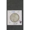 Image 1 : United States 1938 Walking Liberty 90% Silver Half Dollar 