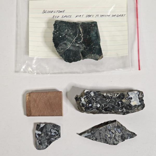 AMAZING!!! Geological Assortment inc. Bloodstone, Red Jasper, and Snowflake Obsidian