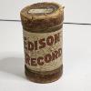 Image 1 : RARE ANTIQUE!!! 1904 Edison Gold Moulded Record Canister w/Pieces Of Phonograph Cylinder Recording