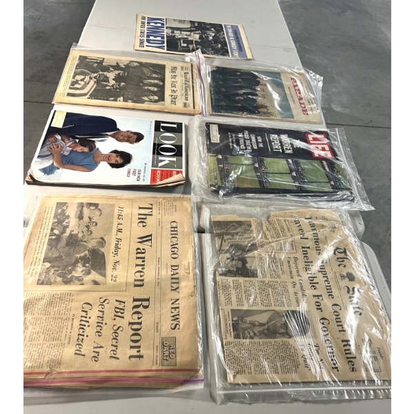 Lot of 7 Newspapers - JFK Related