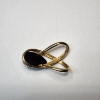 Image 3 : 14K Yellow Gold Crossed Loop Slide Pendant ft. Black Onyx Stone - Total Weight: 2.1g