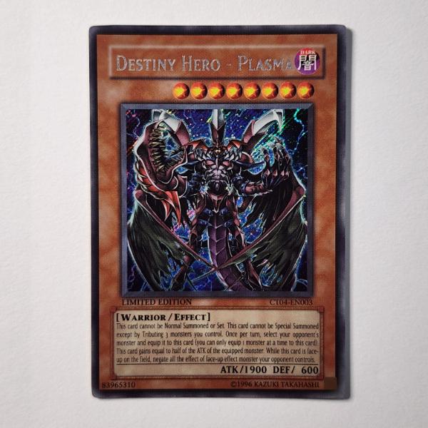 Destiny Hero - Plasma CT04-EN003 Holo Rare LIMTED EDITION Yu-Gi-Oh Trading Card