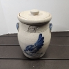 Image 4 : Rowe Pottery Works 1987 Handmade Crock Ft. Brid Painting on Side ~ Stands About 9 Inches Tall