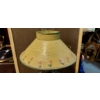 Image 4 : Vintage 21" Tall Oil Lamp With Tin Shade On Chimney As Shown - See Pics