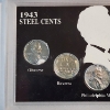 Image 2 : Wartime Coin Collection: Collection Slab of Five 1943 Lincoln Steel Cents 