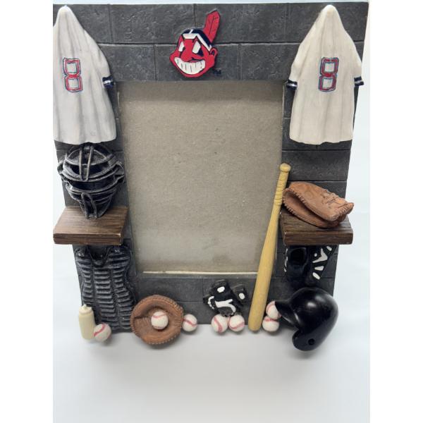 Collectible MLB 2003 Cleveland Indians Chief Wahoo Picture Frame - Measures 8" x 6" - Good Condition
