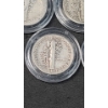 Image 11 : Encapsulated 1920, 1939, 1941, 1942, 1942-D 90% Silver Mercury Dimes - Face Value: $0.50