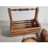 Image 2 : Vintage Wooden Slat Heart Cut-Out Basket, Carved Wall Plaque, Shoe Stretchers