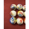 Image 2 : Extremely Rare Vintage Woody Wood Pecker Hand Painted 15 Piece Marble Advertising Set - Mint