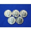Image 1 : x5 Assorted Years Kennedy Half Dollars 40% Silver Face Value $2.50