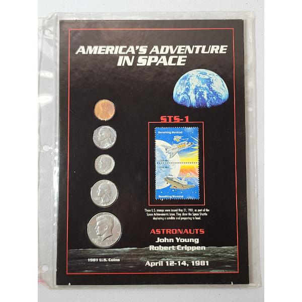 1981 America's Adventure in Space STS-1 5-Coin Set
