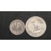 Image 2 : 1964 90% Silver Washington Quarter & 1953 90% Silver Roosevelt Dime - Face Value: $0.35