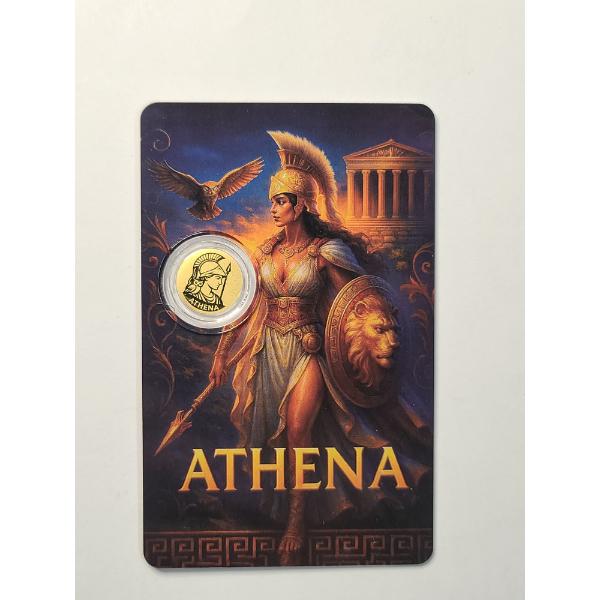 2026 Niue ATHENA 50 Cents 1/1000 Oz .9999 Gold Coin In Assay Card