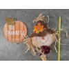 Image 2 : Brand New! Adorable Festive 3 Piece Scarecrow Decor & Wood Pumpkin Sign 