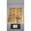 Image 9 : (10) Sailor Moon Characters Yen Inspired 24K Gold Foil Banknotes Set w/ COA