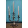 Image 1 : Vintage Brass / Bronze Candelabra 11" Tall - Candles Included