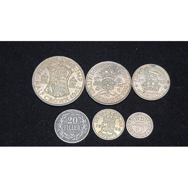 Assorted Great Britain & Hungary Silver Coins