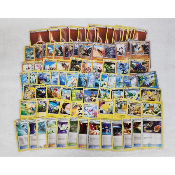 Large Lot of Over 50 Assorted Vintage Pokemon Trading Cards