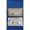 Image 1 : 1921 90% Silver Morgan Dollar (3) Mint Mark Set With COA In  The American Heritage Mint Display